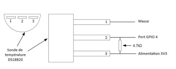 Schéma de connexion de la sonde