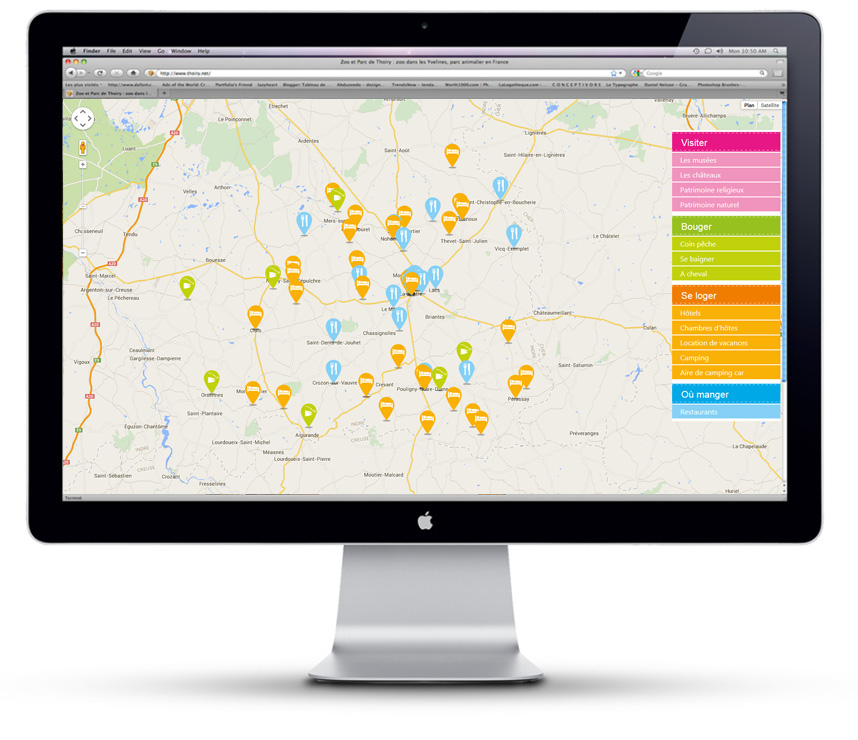 Carte interactive touristique du pays de George Sand